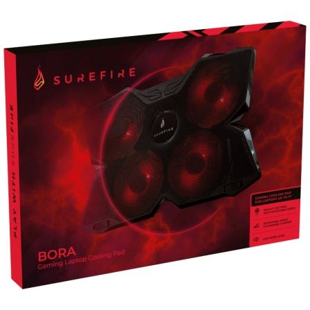 Surefire Soporte Refrigerante Bora para Portátiles hasta 17 pulgadas con Iluminación LED Roja